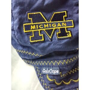 Michigan Wolverines Embroidered Blue GalsCaps Hat Women Size‎ XL Reversible